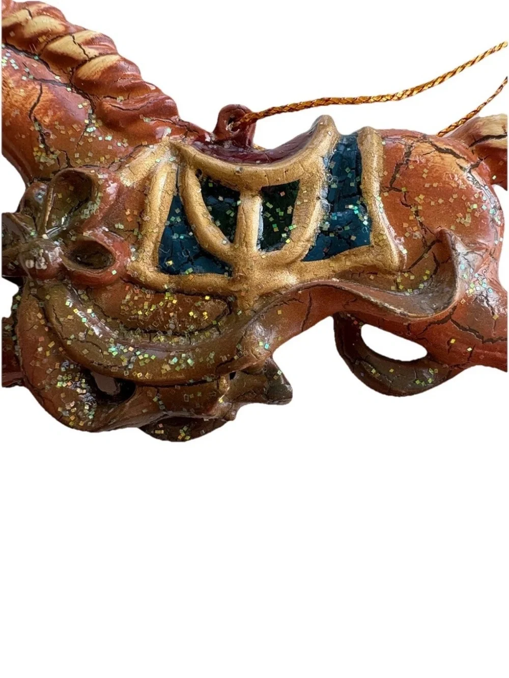 Vintage Rocking Hobby Horse Christmas Ornament Plastic Resin Figure